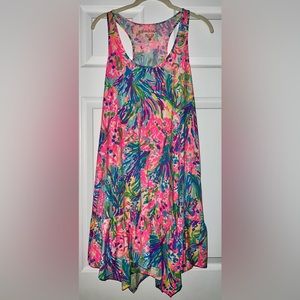 Lilly Pulitzer Hampton Tank Dress Fan Sea Pants -100% Pima Cotton - size XS